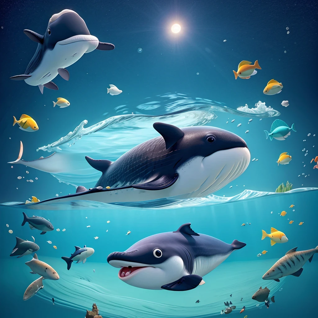 A whale and a fish as a teacher