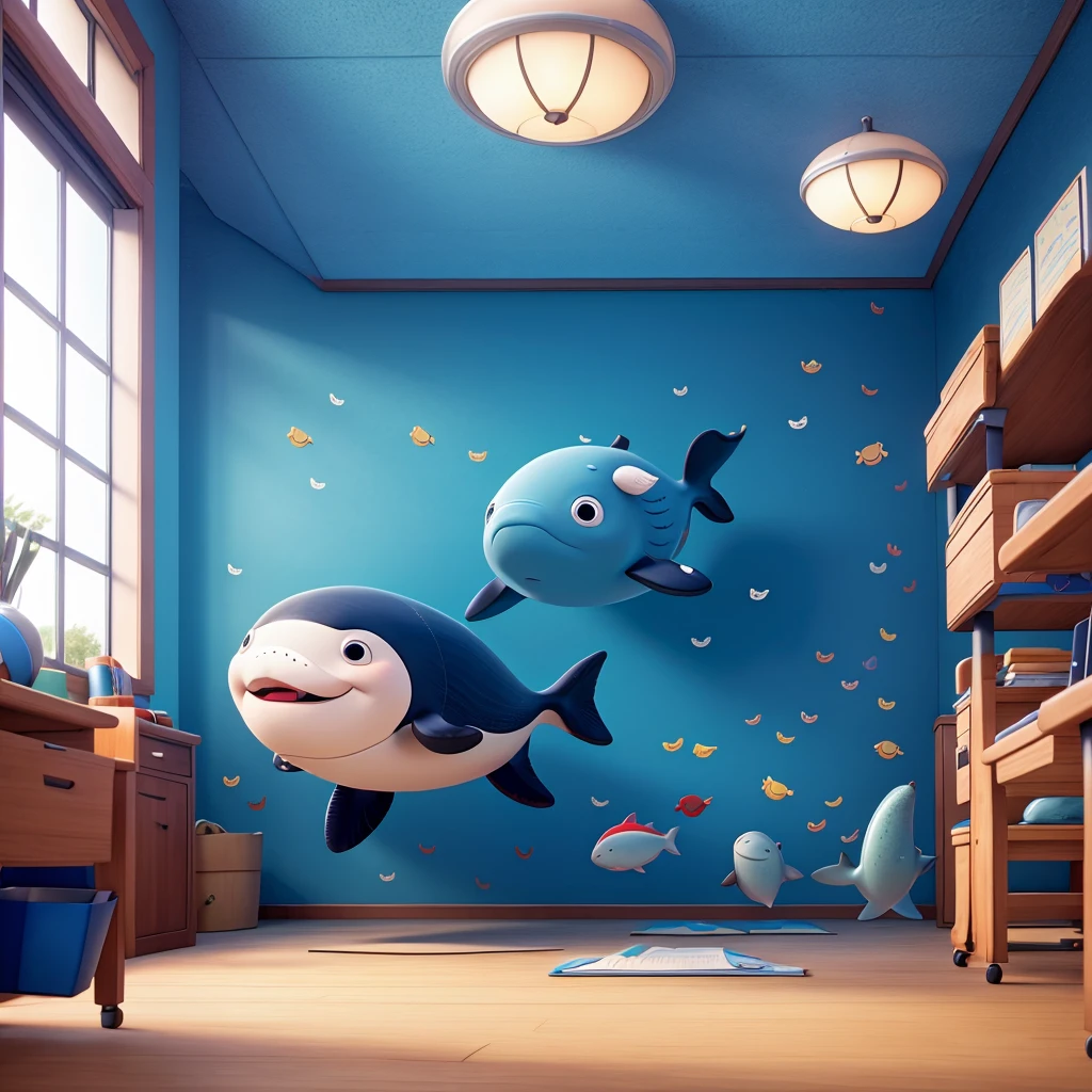 A whale and a fish as a teacher