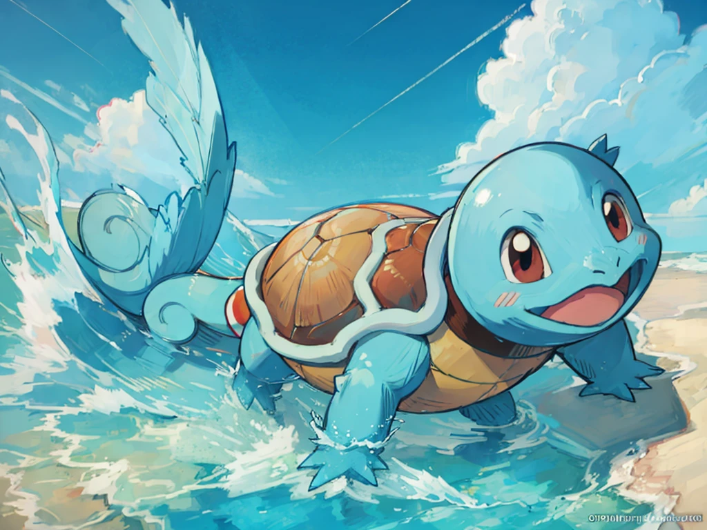 (Best image quality), Squirtle_Pokemon, (Very detailed),(Detailed eye depiction:1.2),