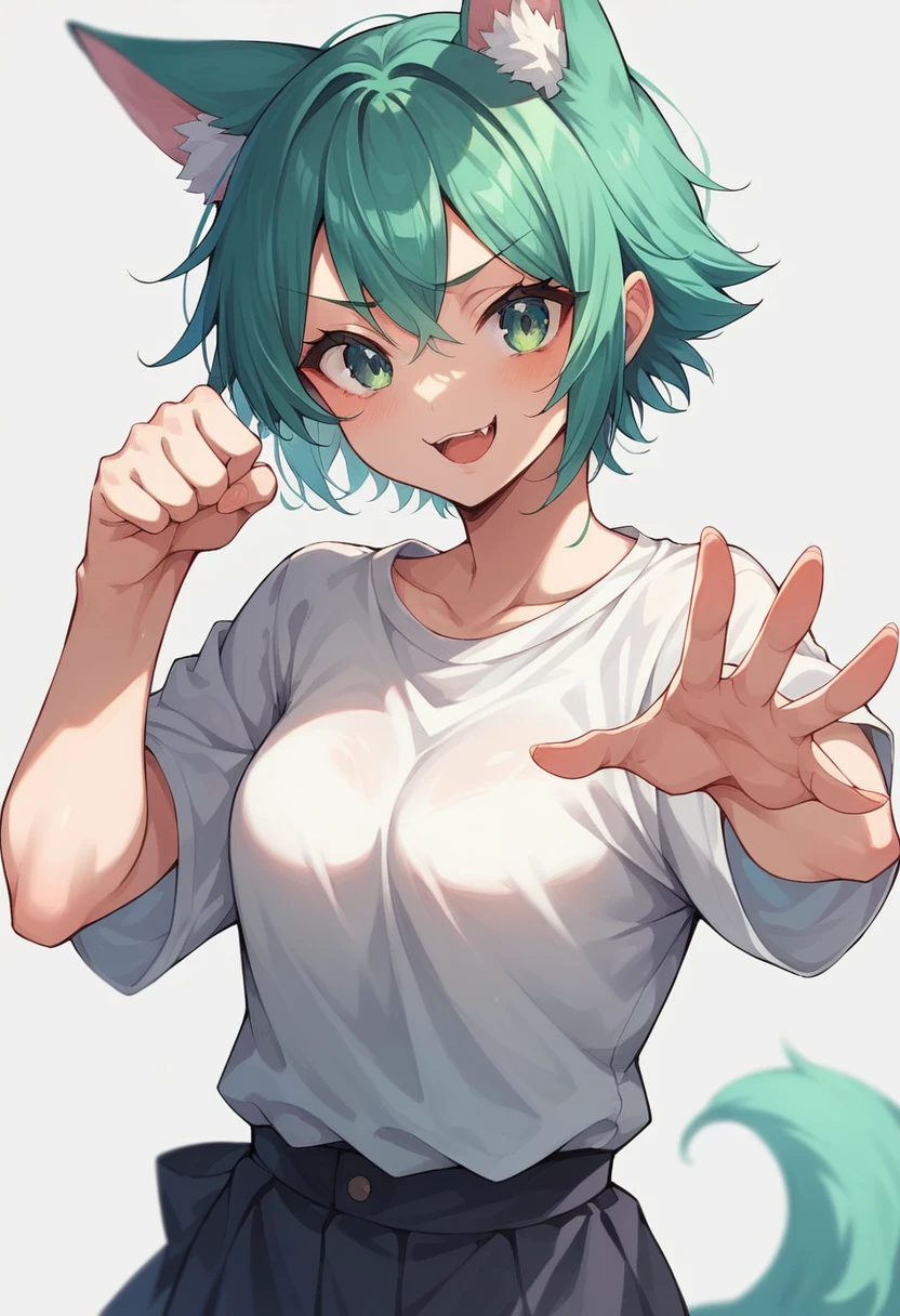 an extremely delicate and beautiful girls with her arms up,(laughing:1.4),(big mouth:1.1),open mouth,happy,(frown:1.3),(pain face),crazy smile,blush,sweat,(green feathers),(her armpits tickling with green feathers),Green feathers stuck into the girl&#39;s armpits,((trembling)),tears,drooling,(((masterpiece))), (((best quality))), (official art), ((extremely detailed CG unity 8k wallpaper)), (Best character details), ((ultra-detailed)), (illustration), (dynamic angle),