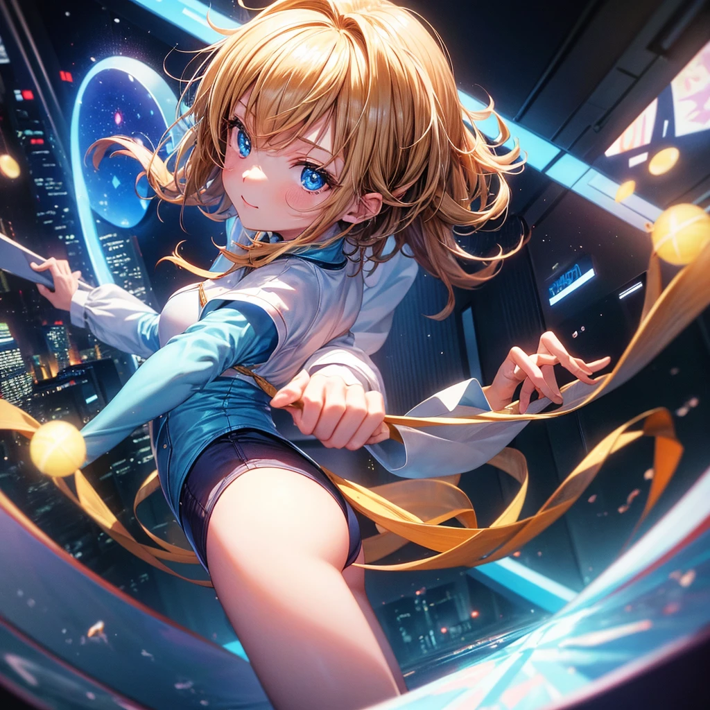 A city pop poster with a retro 80s feel、Imagine the album cover。With the highest quality anime illustrations、The main character is a blonde girl with short hair.。Her eyes shine blue、Dressed in rapper style clothing、I'm wearing headphones。
The image is in a dynamic pose.、Drawn from a novel angle。Created in high definition like 4K、Creates the feeling of being in a dark room。The room was lit by blue lights.、It has a fantastic atmosphere。The room is a small space like a 1K.、The window offers a view of downtown Shinjuku.。
This work depicts a night city enveloped in neon lights.、This will be a record that allows you to fully enjoy the charm of city pop.。