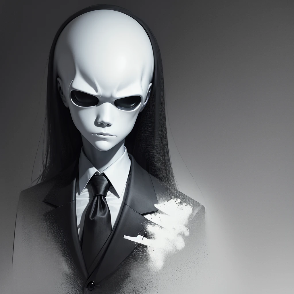 Realistic Slenderman with black background
