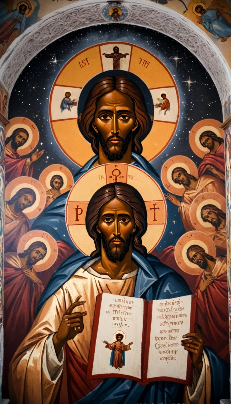 black jesus christ,So,cosmic nolos. Orthodox painted on the interior wall of a Rortch church 