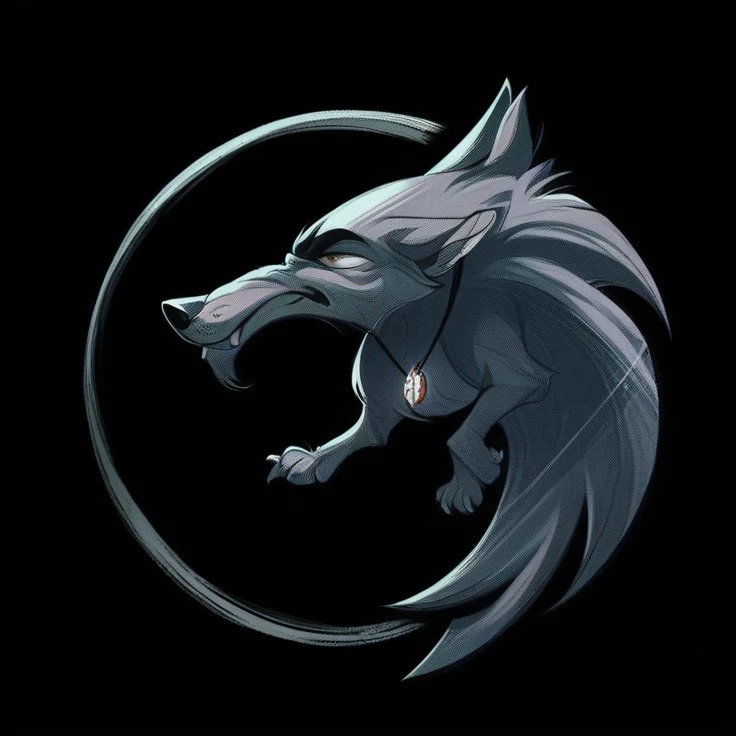 lobo, wolf pendant, prolixity, professional, HD quality, digital art