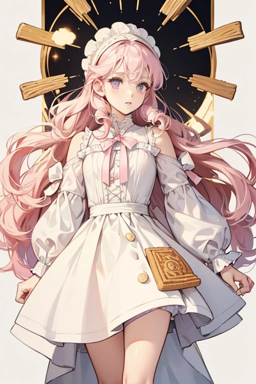 Toasty is a fair-skinned girl with pale pink cheeks and normal black button eyes. She has curly white hair in strands about ear length and wears a white and gold swirled headband with two sticks of marshmallows attached to the corner, behind a pale pink hair bow.

She wears a beige top with holes all over it to give it the appearance of a graham cracker. Her sleeves are very pale pink, while at her neck is a rolled ring of pale yellow with dark brown syrup flowing from it. Her white skirt is shown growing wider as it goes down and has a single, very small and thin ring of pale pink going around the top of the skirt. Her boots are beige on the bottom and have bows of pale yellow and white. Her mini wears a white dress with marshmallow puffs on the hem of the skirt. SPARKLE; GLITTER
