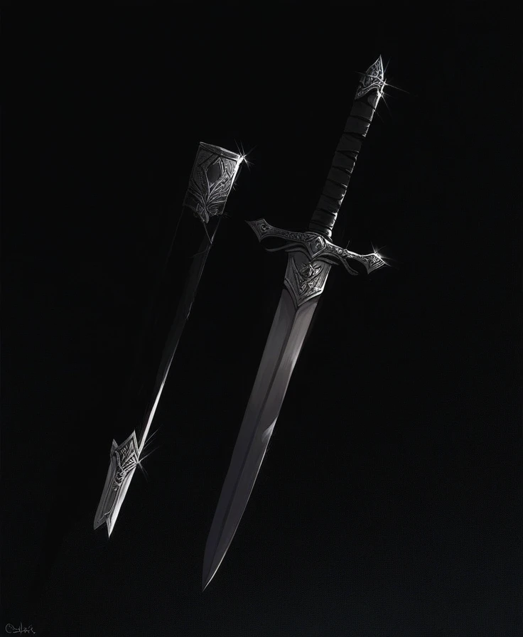 beautiful swords, prolixity, professional, HD quality, digital art