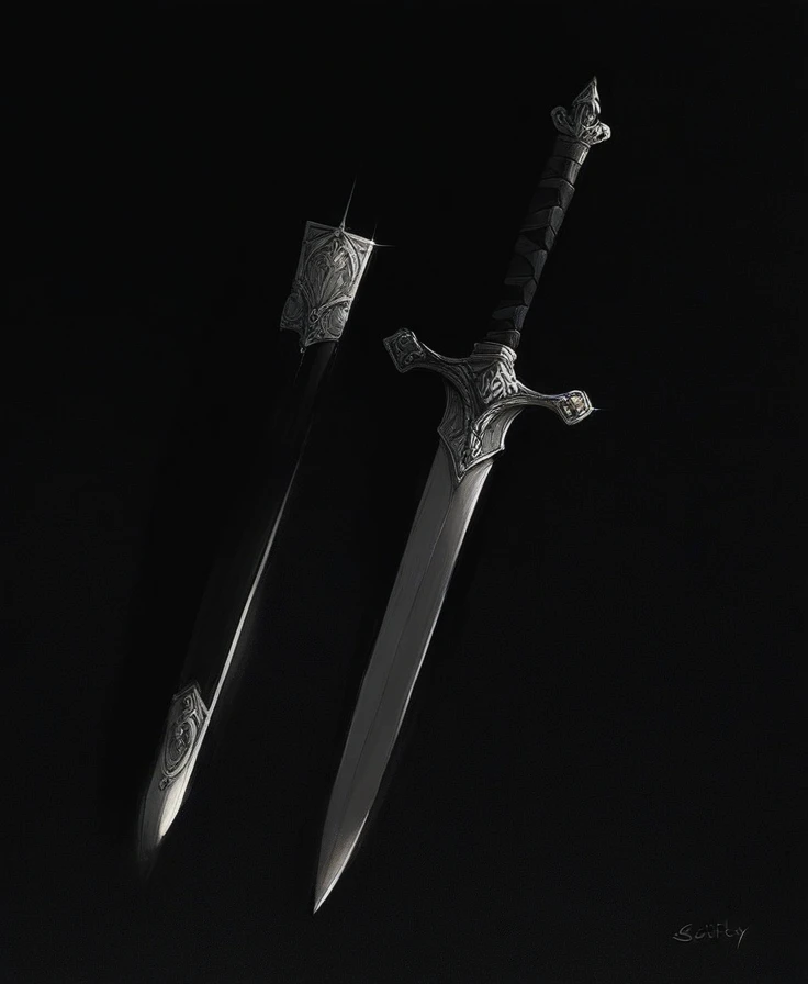 beautiful swords, prolixity, professional, HD quality, digital art