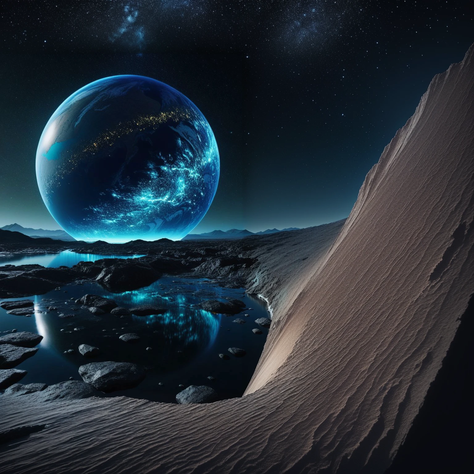 COMPLETE THE SPACES WITH SEA AND NIGHT SKY