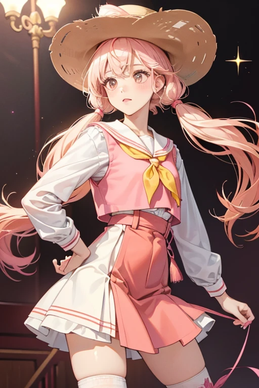 Trouble is a fair-skinned girl with normal black button eyes and bright pink cheeks. She is a light haired brunette with her bangs all pulled to the left with a single bang curling down and her pigtails are worn in low pigtails near the bottom of her head. Her hair is almost identical to Squirt's.

Trouble wears a Fuchsia cowboy hat with a light orange strap, along with a pale peach blouse under a shiny magenta vest with yellow sewn lining and a red neckerchief with white markings all over it. Trouble also has on a jean red skirt with tassel-like hemline and yellow sewn lining. On her left is a small yellow rope, and she wears light orange boots with multiple pink lining marks on them. SPARKLE; GLITTER
