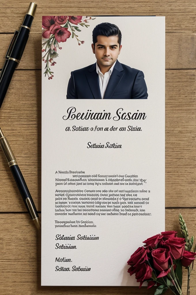 Create an image of a condolence card in Spanish ,For the death of a  with the name Sebastián rest in peace