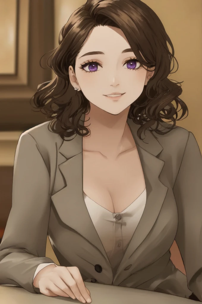 Clara Vega is 18 years old, She is a slim girl with curves, short light brown hair, violet eyes, with a beautiful almost angelic face, perfect features, a tender smile