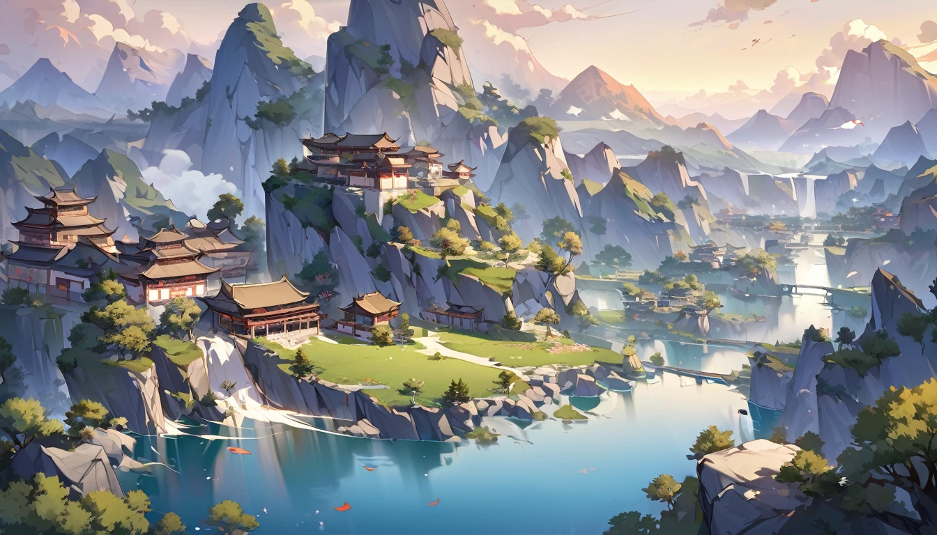 Chinese beautiful scene,landscape,Xian Xia,classical,artistic conception