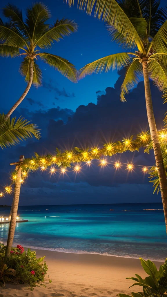 Tropical Beach Night view