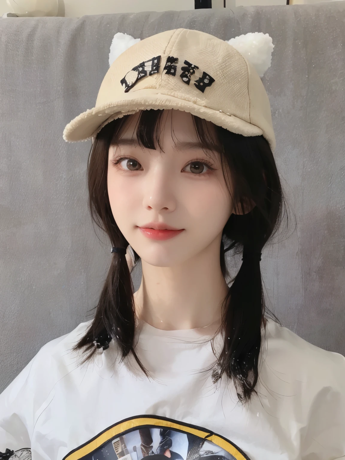 (close up:1.4)、(Original Photography:1.2)、(相piece写实:1.4)、(masterpiece:1.3)、(Top quality:1.4)、Like a dream、(Delicate eyes)、(Detailed facial features)、(Detailed clothing features)、Clear skin、(Smooth skin)、(Slender beautiful girl)、(Beautiful leg line)、A girl、(full-body shot)、solo、Cute little、Happy smiling face、(Big breasts)、Beauty breasts、Bangs、Short Bob、Dark-haired、Black eyes、visible、Obscene、piece、(Snow Scene)、The light hits the face