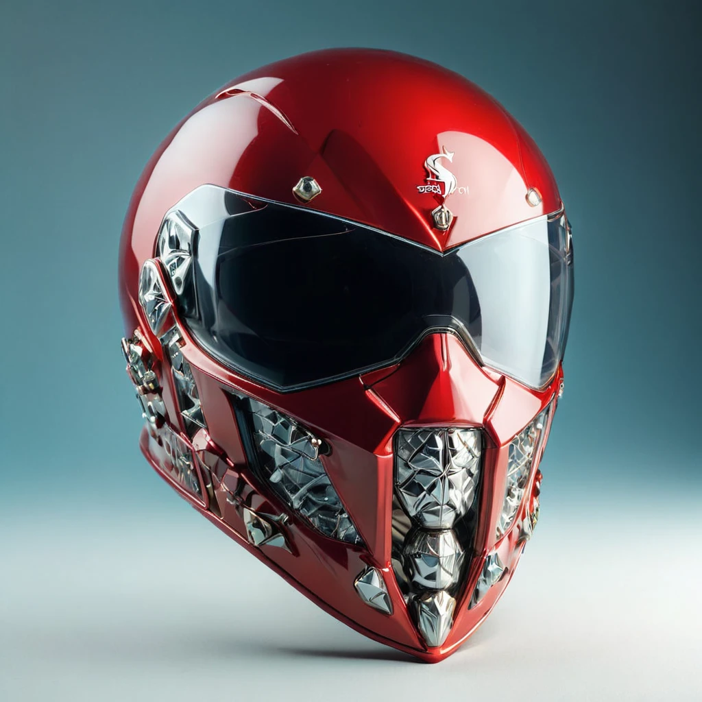 SCORPION brand helmet red color
