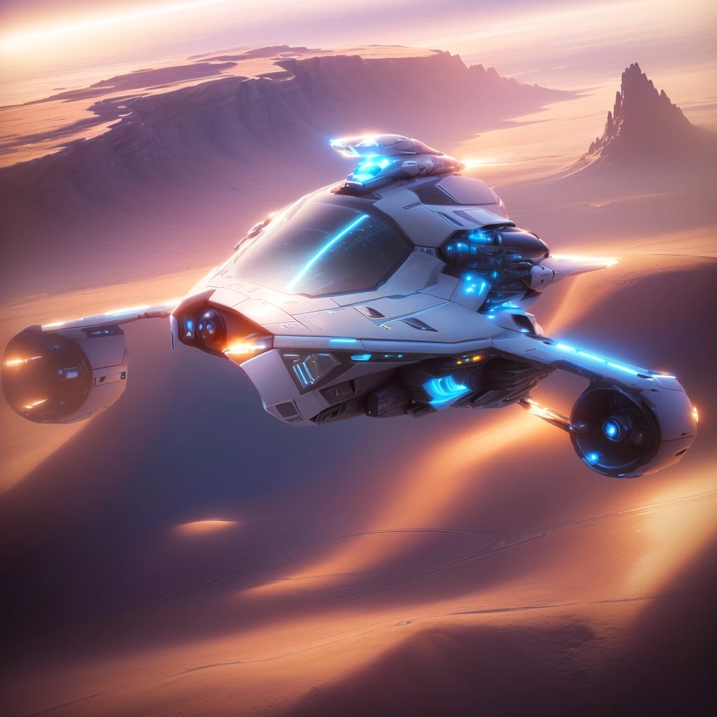 a close up of a futuristic flying vehicle in the sky, flying scifi vehicle, spaceship flies in the distance, valkyrie fighter jet, spaceship in a dry river bed, science fiction spacecraft, spaceship from the movie dune, lockheed concept art, star citizen halo, alien space ship flying in space, futuristic starship, star citizen digital art, spaceship in the sky, futuristic vehicles