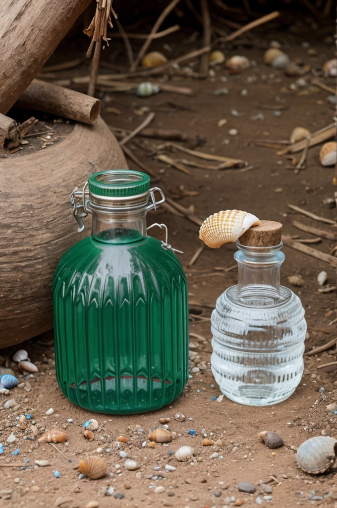 A from Africa with a shell of plastic bottles