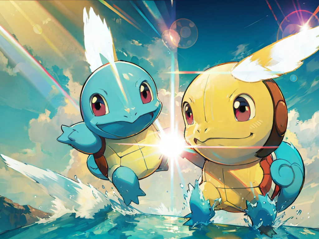 (Best image quality), Squirtle_Pokemon, (Very detailed),(Lens flare:1.3)