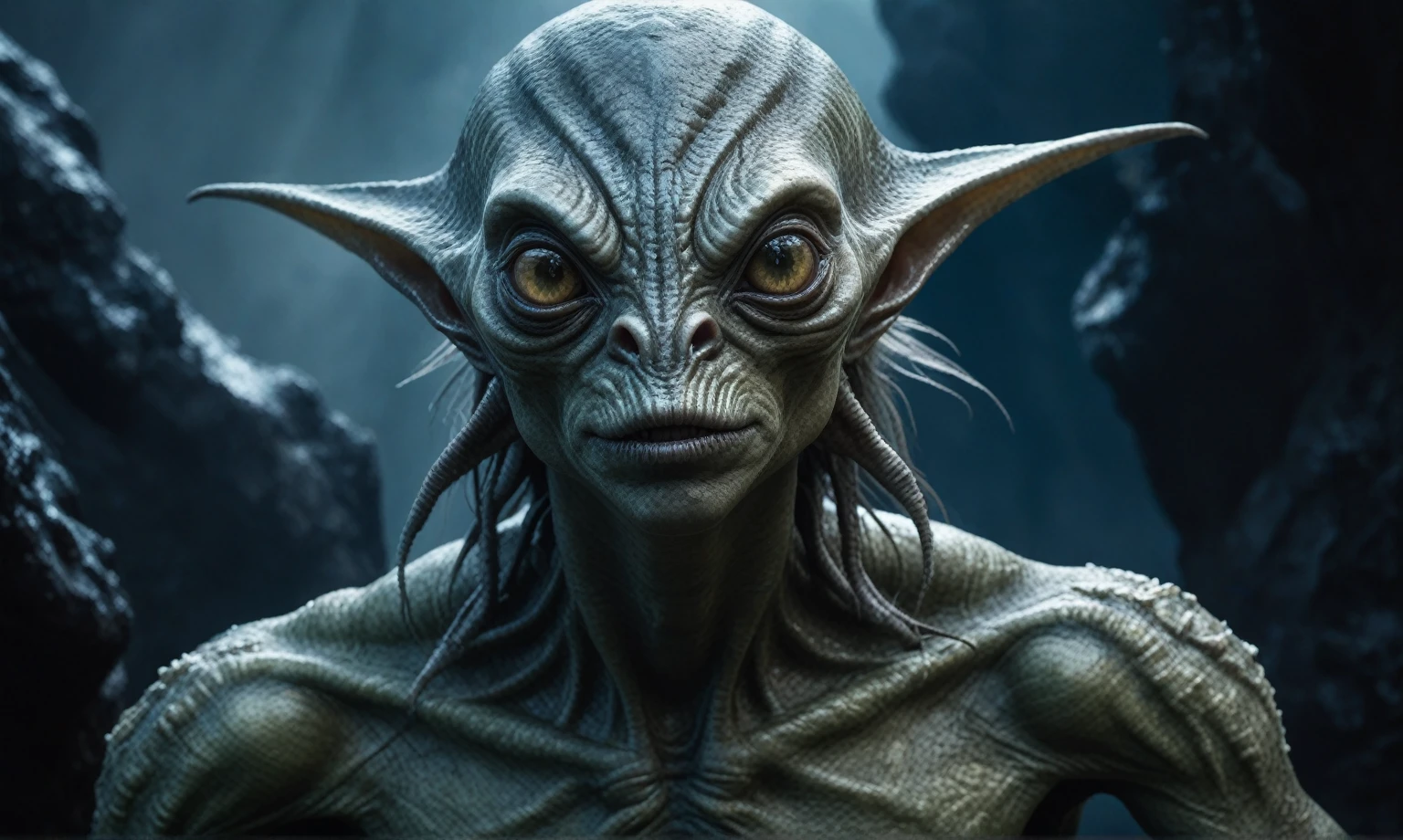 full body shot,beggar deep niobium paladium The Alien Entity,native italian babychild, wants eat,survival in criminal city of future, Technicolor,natural skin textures, hyper realism, hyper detailed,Extremely detailed,High contrast,Masterpiece,Realistic,Ultra Detailed, intricate details,realistic humid leather,extremly intricate,Epic Realistic, cinematic style,irina yermolova,high contrast,hdr,extremely detailed, deep night landscape photo,masterpiece,intricate details,faded,eyes extremely detailed, high detailed eyes,8k resolution,RAW,retina, Nikon Z9,China,orc, Guangxi Zhuang ,tkt style, perfect, Elf,transition between two art styles, Ink painting to photorealism, Double contact, X-ray, Creative, vivid light, masterpiece, fantasy, Abstract, Surrealism, super detailed, high resolution, stop:35;(((creature with a spectral and ghostly appearance)). Her skin is pale, almost translucent,ancient rock paintings of the first people,sharkfish's leather