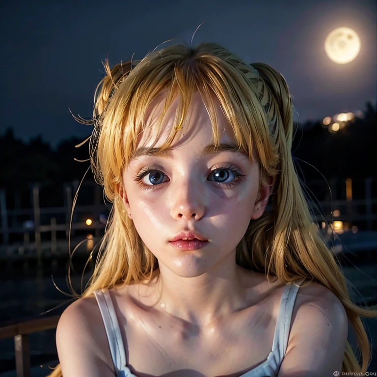  Sailor Venus, pose sensual, mirando a camara, de fondo una luna llena, hig definition, real skin, photo real