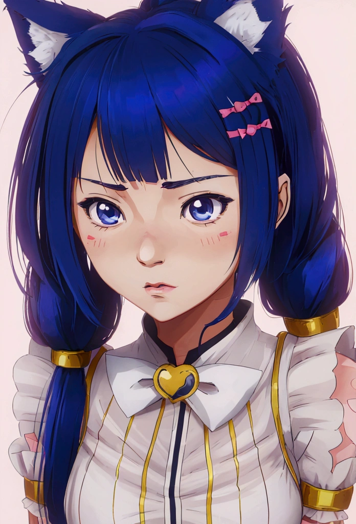a drawing of a girl with a bow on her head, extremely cute anime girl face, portrait of an anime girl, cute anime face, anime girl with cat ears, a manga drawing, seinen manga portrait, hana yata, close up of a young anime girl, pretty anime face, sayori, detailed manga style, detailed portrait of anime girl