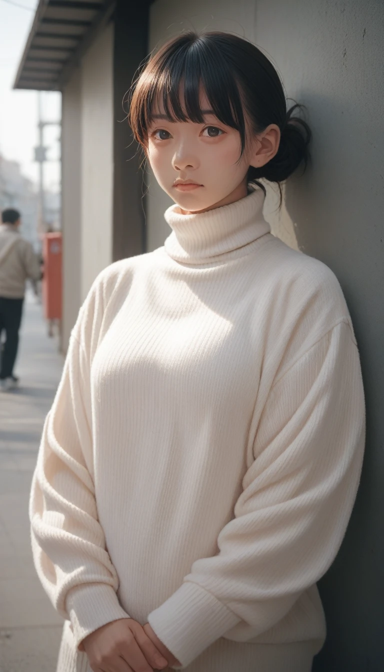 score_9_up, score_8_up, score_7_up, score_6_up,Solitary, 1 Girl, Fuka Yamagishi, Gekkokan High School, turtleneck sweater,
