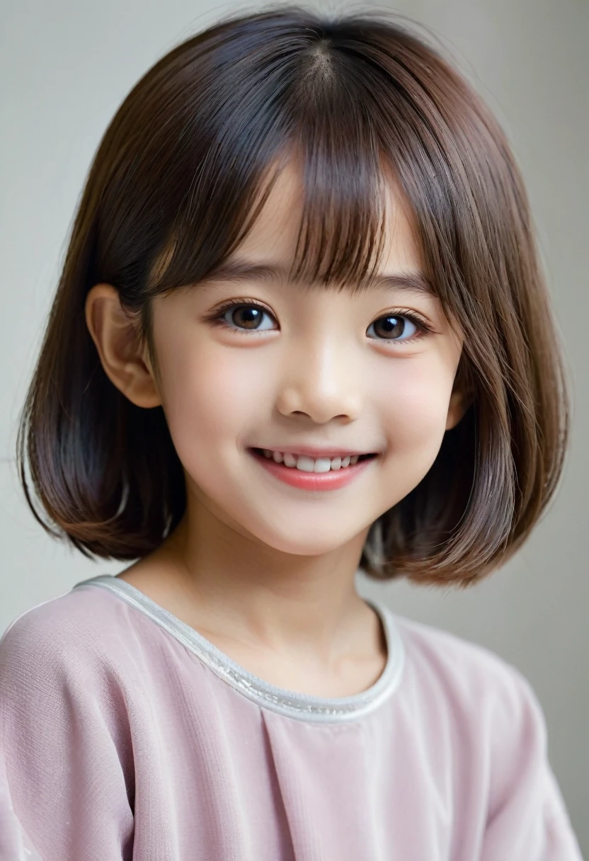 ((Highest quality, 8k, masterpiece :1.3)),,,girl,Japanese,A kind smile,short hair,Droopy eyes,Narrow eyes,rather thin lips,half
