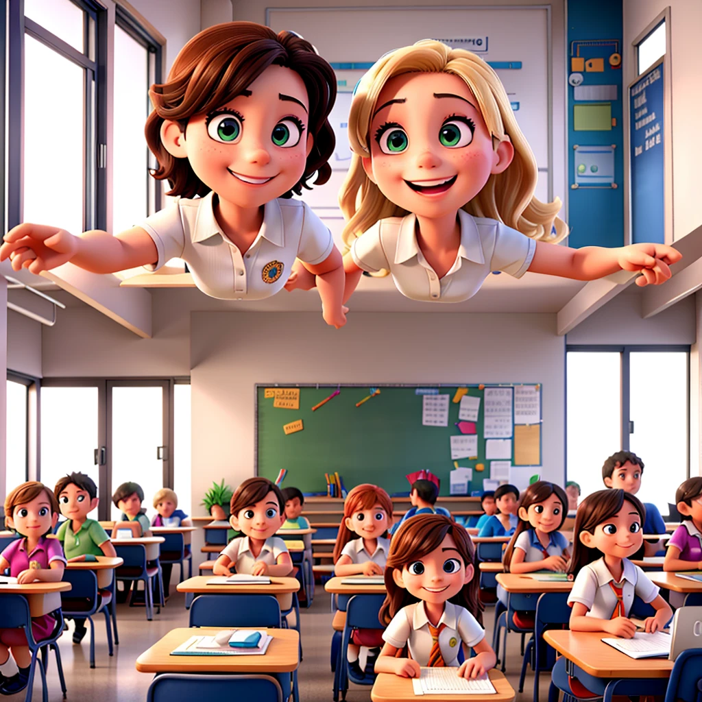 image of a happy and welcoming school classroom with students from different parts of the world