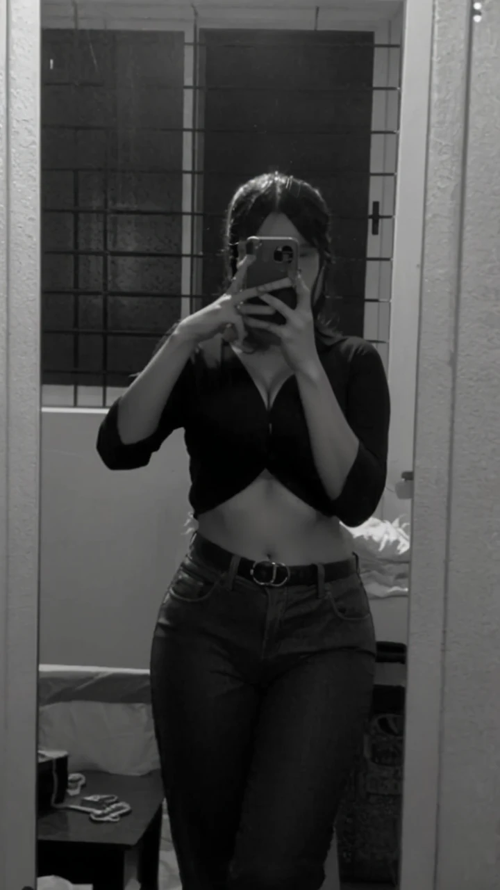make the figure slime and show some cleavage and make hips very big and make thigh tigh and breast seemms nude
