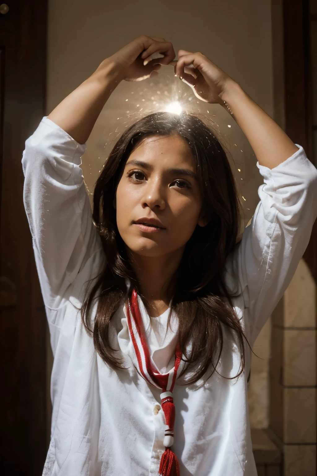 You can create an image that is where things are combined Jesus and the independence of Peru