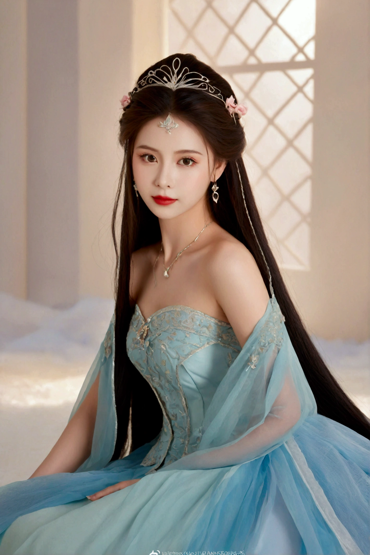 high quality,Excellent Works,beautiful princess,Elegance and nobility,Complex lines,Gorgeous details,Pastel color scheme,Subtle Gradient,Combining art and mathematics,Ultra Detailed,Trend at Artstation,Clear focus,Studio photography,Intricate details,Very detailed,center,Perfect symmetry,Vibrant colors,Pure white background,