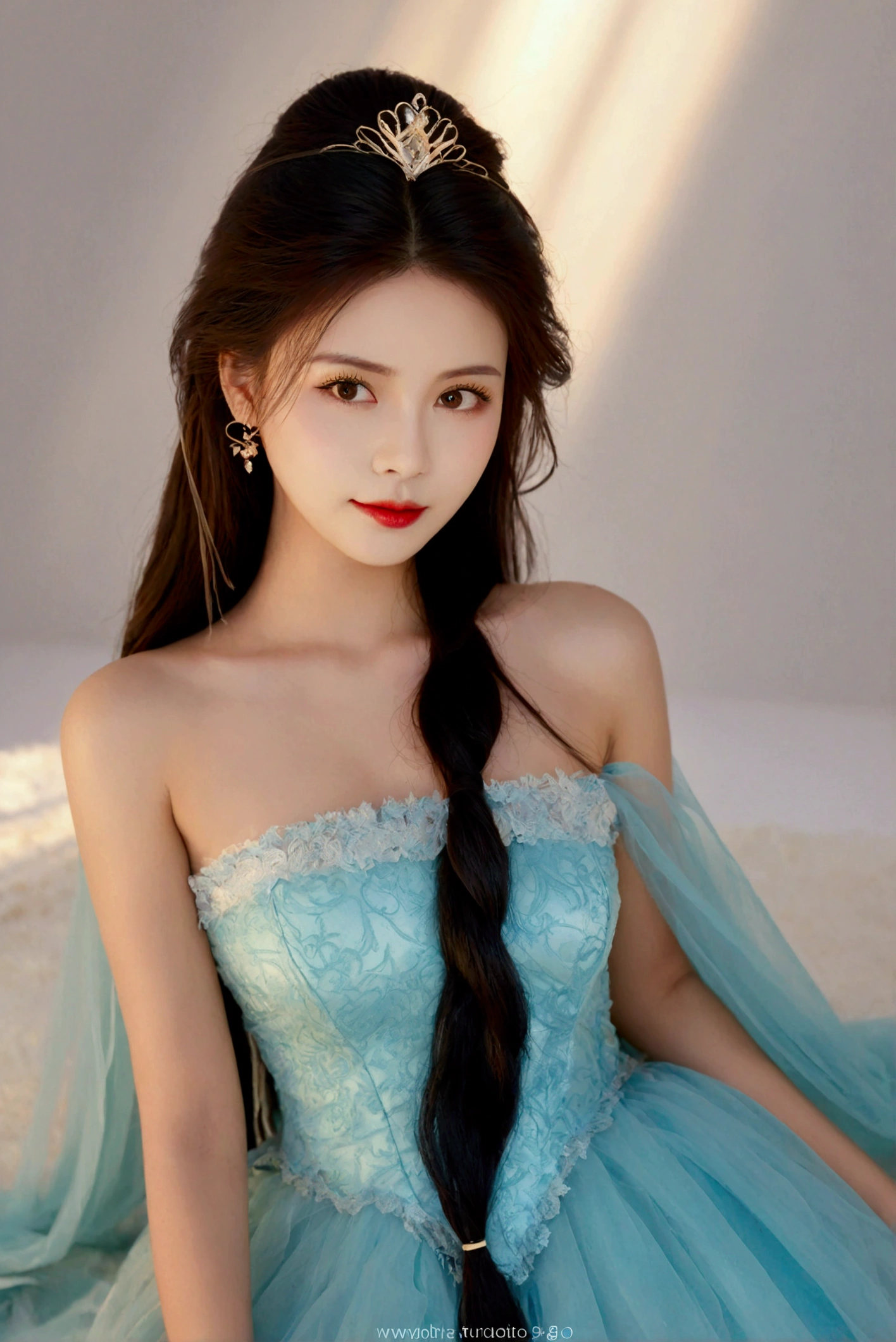 high quality,Excellent Works,beautiful princess,Elegance and nobility,Complex lines,Gorgeous details,Pastel color scheme,Subtle Gradient,Combining art and mathematics,Ultra Detailed,Trend at Artstation,Clear focus,Studio photography,Intricate details,Very detailed,center,Perfect symmetry,Vibrant colors,Pure white background,