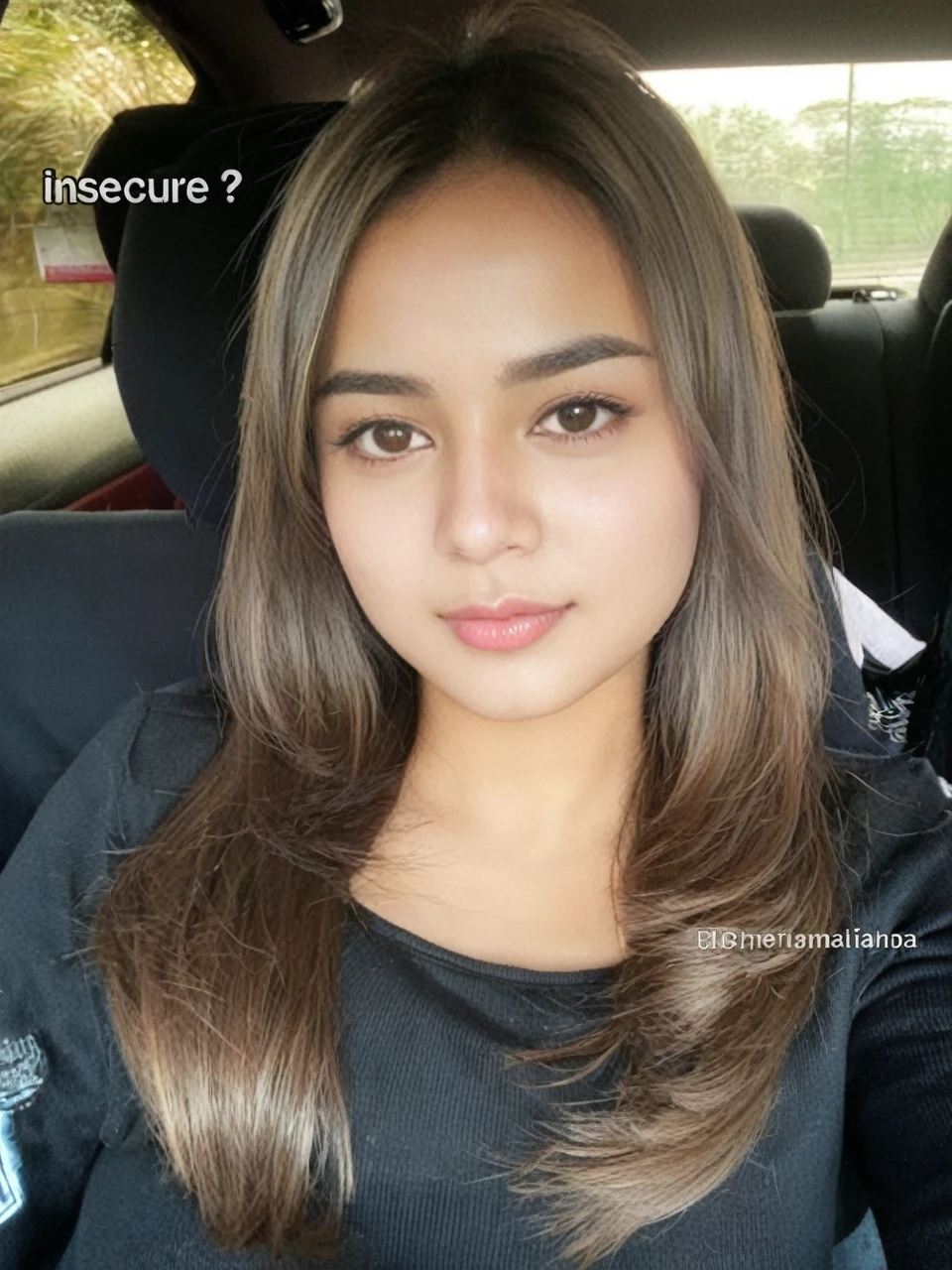 malay hijab woman 20 years old beautiful brunette with big breast dressed with different outfit in different settings . she looks completely natural we can't necessarily see her face