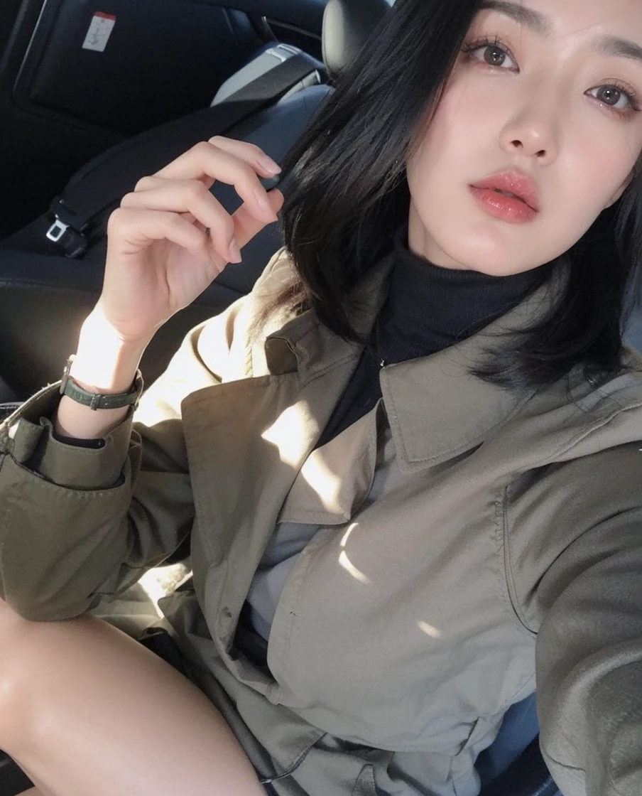 A standing black-haired woman in her fifties, Ulzzang, Shin Jinyoung, Choi Hong-hwa, Korean Girls, 8k)), sakimichan, Bae Suzy, It's hot with the shining sun, White skin!!, She has black hair with bangs, Beautiful Korean Women, Jaeyoung Nam,Anatomically correct,