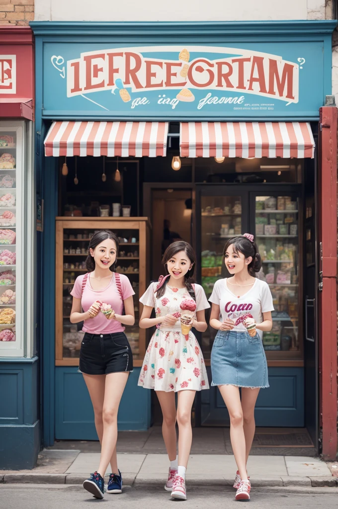 Different ice cream advertisement