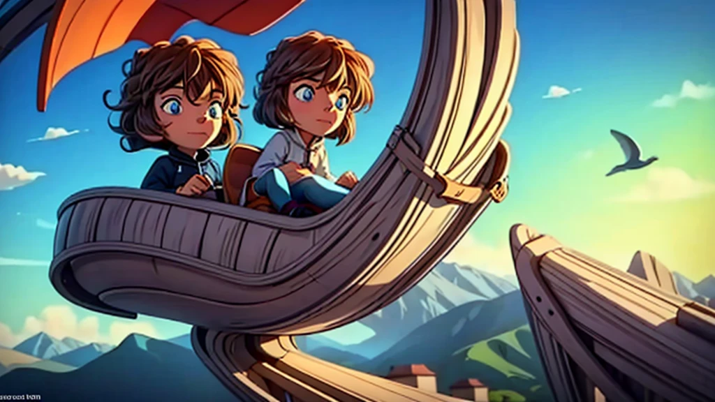 a girl riding a flying whale, clear sky, refreshing wind, beautiful detailed eyes, beautiful detailed lips, extremely detailed eyes and face, long eyelashes, detailed studio lighting, high quality, 8k, photorealistic, masterpiece, digital painting, dramatic lighting, vibrant colors, cinematic composition