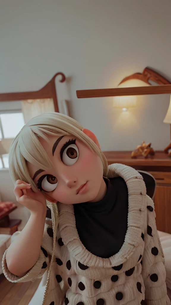 Woman identical to the image with brown eyes