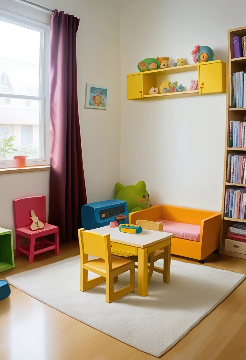 Objective Musical Corner: Stimulate the auditory and tactile senses of boys and girls from 0 to 3 years old through the use of different musical instruments.
Corner description:
Physical environment: This corner would be located in a quiet area of the classroom, away from noisy distractions to allow better concentration on music, being an open space with good natural lighting and acoustics suitable for music, In addition, the organization of this would have a padded mat on the floor so that the children can sit and move freely.. Low shelves to make instruments accessible, with furniture of small chairs and cushions for greater comfort, low tables for musical activities, with decorations on its walls of musical notes and instrument figures, with soft and warm colors to create a cozy atmosphere.
natural environment: In this space, ventilation is very important by having windows that allow the entry of fresh air and natural light., with decoration of plants in small pots adding freshness, también se incluyen instrumentos hechos con materiales naturales como maracas de semillas y drums de madera para el uso de las distintas actividades por realizar con los más pequeños.
Social environment: Infants in this space will be able to interact with others, promoting group work and the development of social skills, with the development of different collaborative activities that require the joint participation of boys and girls, how to play in a small orchestra, always in the presence of an adult to guide and support the different musical activities, promoting an environment of trust and security in these.
Materials Simple musical instruments such as: maracas, drums, Jingle Bells, Tambourine, xylophone among others.
CD or music player: to play nursery rhymes and soft melodies.
small chairs, cushions and padded rug: so that the little ones can sit