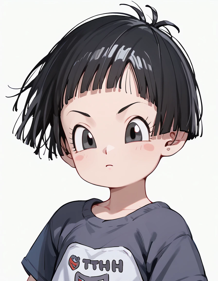 female pan \(dragon ball\), 1 girl, black hair, short hair, black eyes anime character with , anatomically correct, super detailed, high quality, 4K