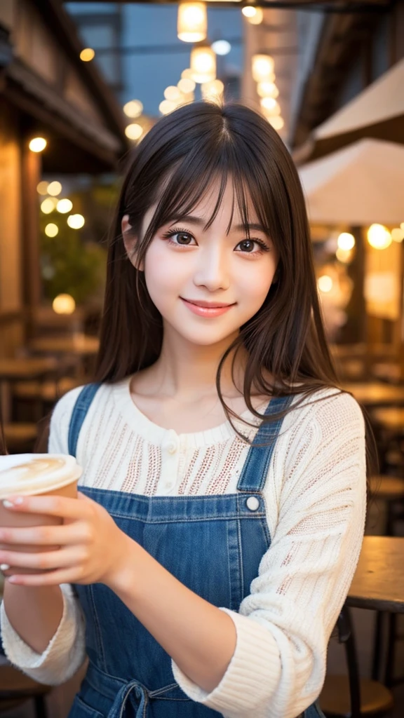 Cute girl working at a cafe terrace Japanese 19age
Professional Lighting Digital SLR Beautiful and elaborate face Perfect and beautiful face Big eyes Smile