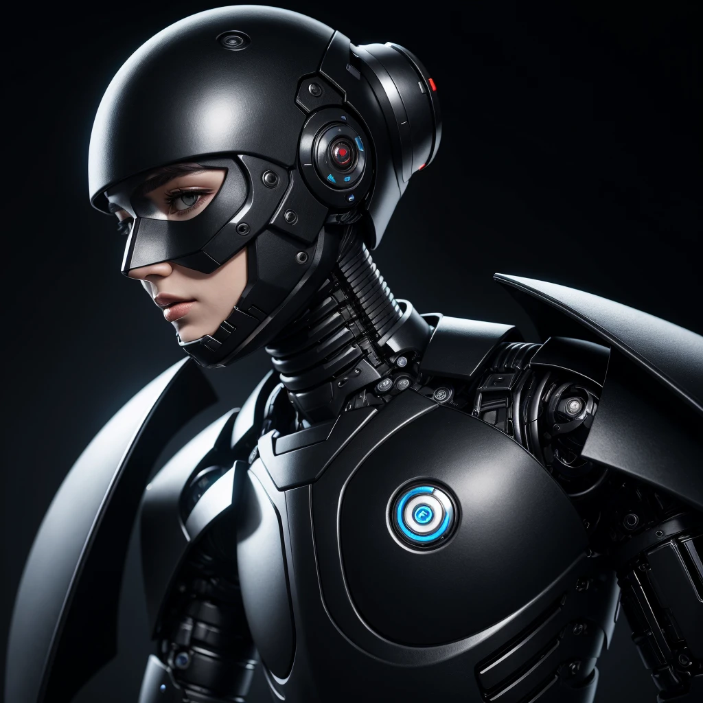 ((best qualityer)), (detailded), robo, humanoid, black backdrop