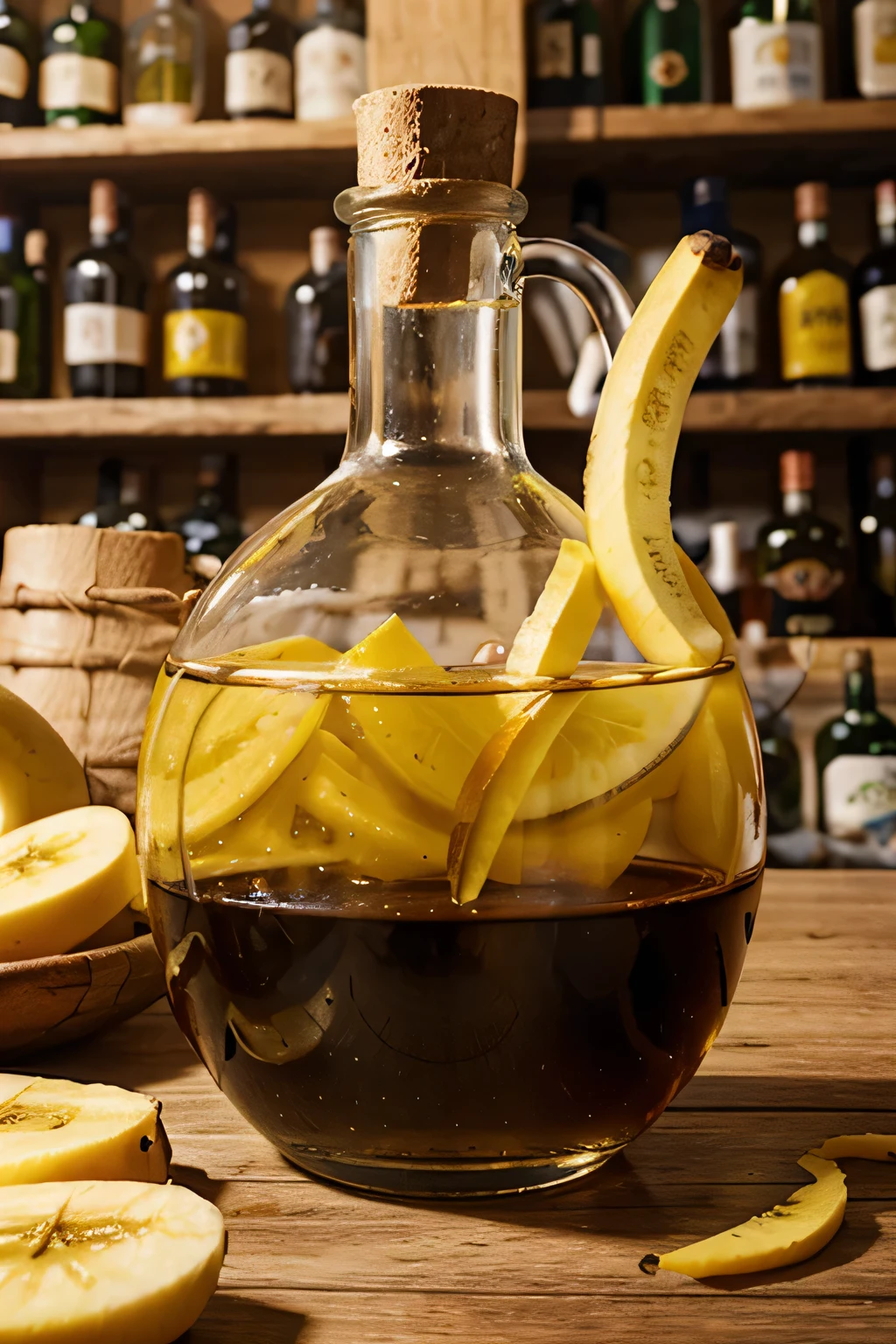 ethyl alcohol based on banana peels