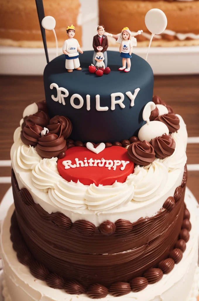 A cake shop logo with a united family.