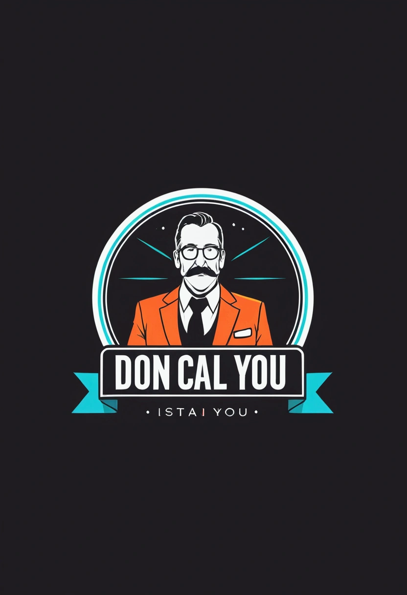 I want you to create a logo for a company that sells a streaming account and the name of the company is "Don't call me, I'll call you" that is minimalist, simple, in Spanish, bright colors and with reference to streaming platforms.