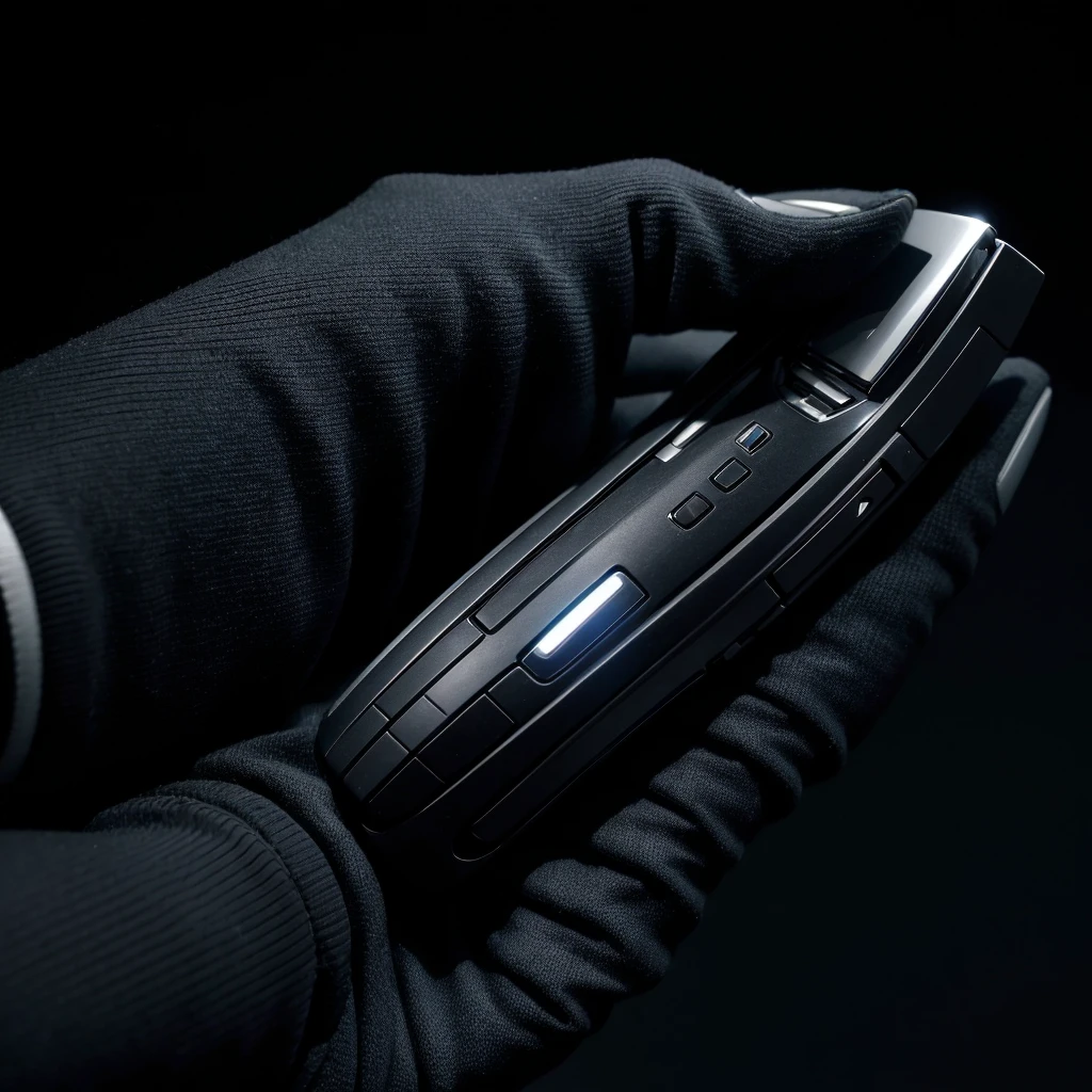 ((best qualityer)), (detailded), futuristic hand, black backdrop