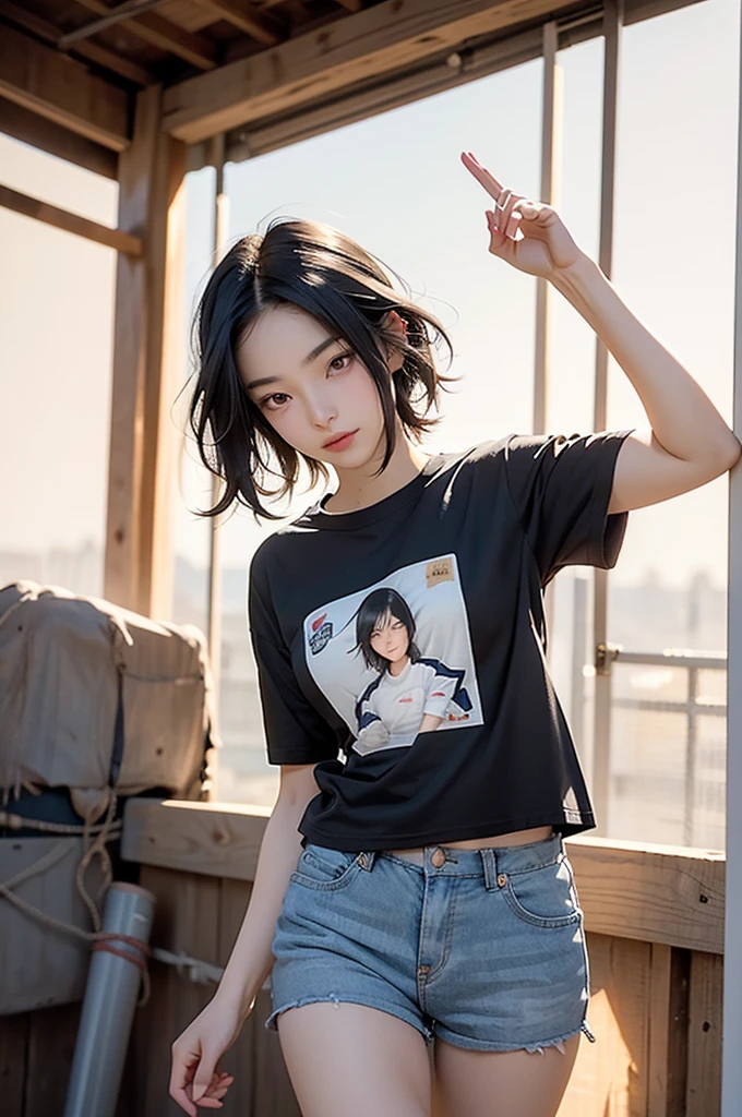 "Enjoy a visual feast,Witness the amazing transformation of 18-year-old beautiful girl Saitama in a T-shirt and shorts. A creature of unrivaled strength and temperament. Has short black hair, A great personality and a beautiful eye, This is a vibrant,It will surprise you.