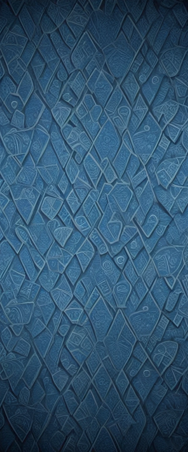 Blue wallpaper has many artistic shapes