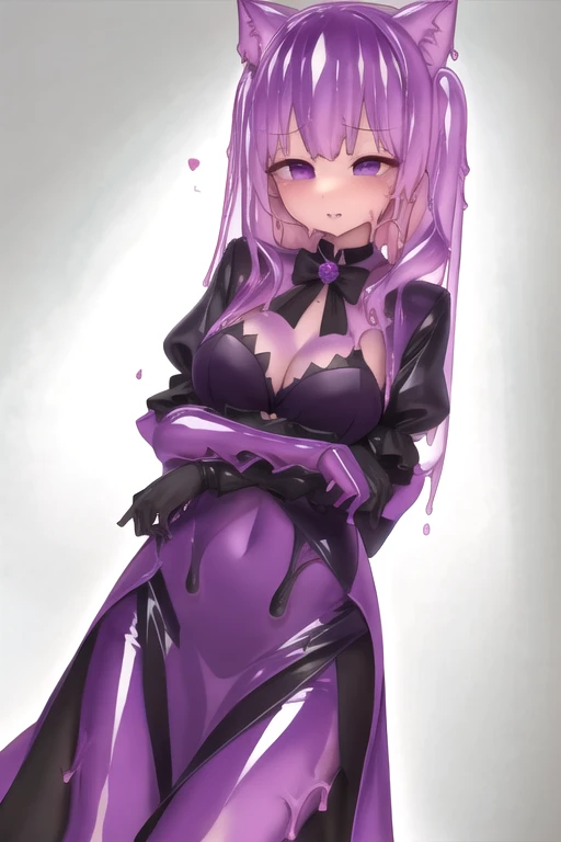 Waifu slime, grande bust, wide, dress, purple, adulta 