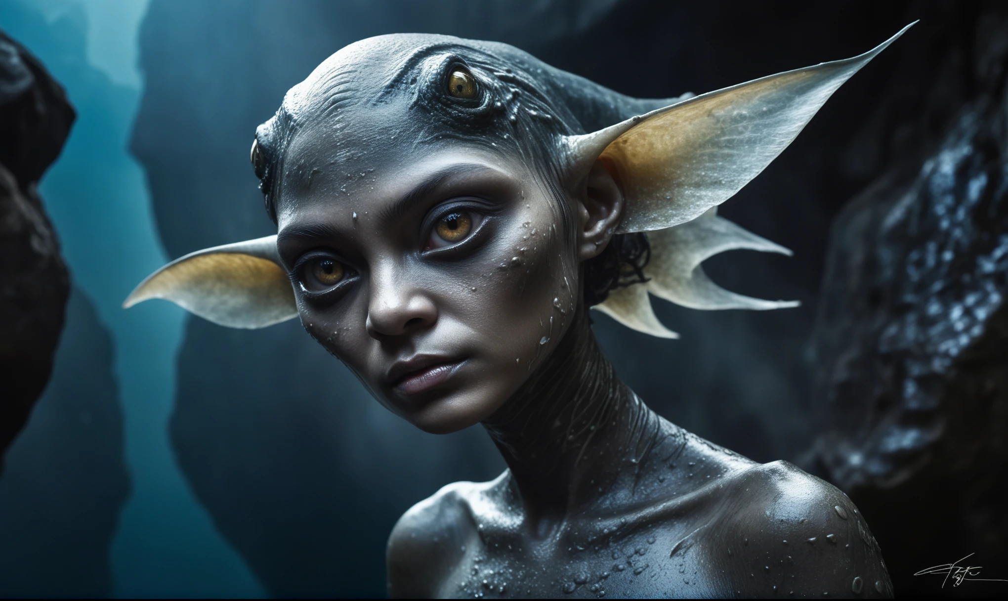 10yo,full body shot,beggar deep niobium paladium The Alien Entity,native italian babychild, wants eat,survival in criminal city of future, Technicolor,natural skin textures, hyper realism, hyper detailed,Extremely detailed,High contrast,Masterpiece,Realistic,Ultra Detailed, intricate details,realistic humid leather,extremly intricate,Epic Realistic, cinematic style,irina yermolova,high contrast,hdr,extremely detailed, deep night landscape,masterpiece,intricate details,faded,eyes extremely detailed, high detailed eyes,8k resolution,RAW,retina, Nikon Z9,China,orc,Li River in Guangxi Zhuang of China,tkt style, pointed ears,perfect, Elf,transition between two art styles, Ink painting to photorealism, Double contact, X-ray, Creative, vivid light, masterpiece, fantasy, Abstract, Surrealism, super detailed, high resolution, stop:35;(((creature with a spectral and ghostly appearance)). Her skin is pale, almost translucent,ancient rock paintings of the first people,sharkfish's leather