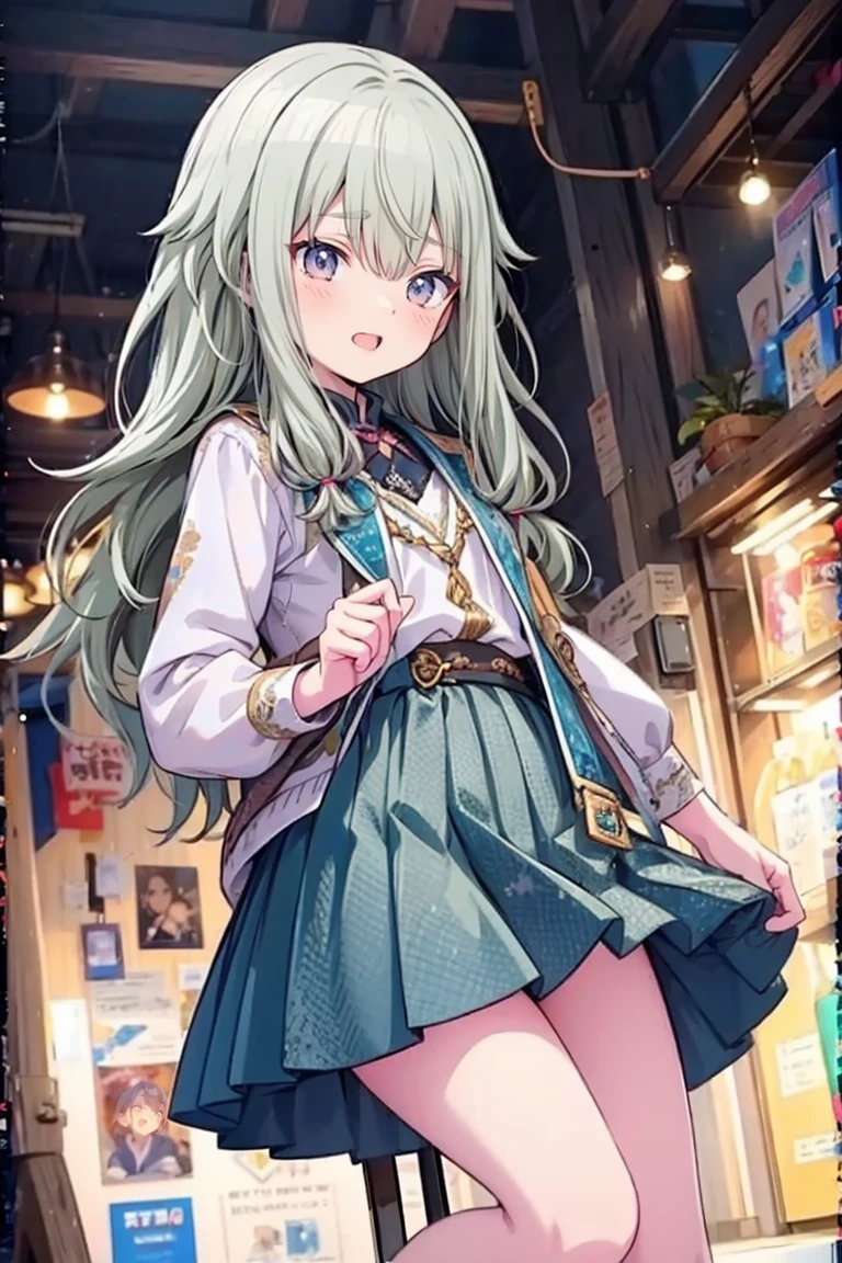 (8k, 最high quality)、Ultra-high resolution、Adorable、最high quality, beautiful, Absurd beauty、masterpiece、Best image quality、(Front facing)、good feeling、smile,Face the camera、Delicate eyes、smile、Small face、Adorable満面のsmile, 最high quality、female、Looks 20 years old、1 person、masterpiece, Most detailed、、blazer、skirt、 high quality、Shiny Hair、非常に細かくてbeautiful明るい目、Medium chest、nose blush、非常に精細でクリアでbeautiful顔, Awards, (Anatomically correct)、The whole body is visible